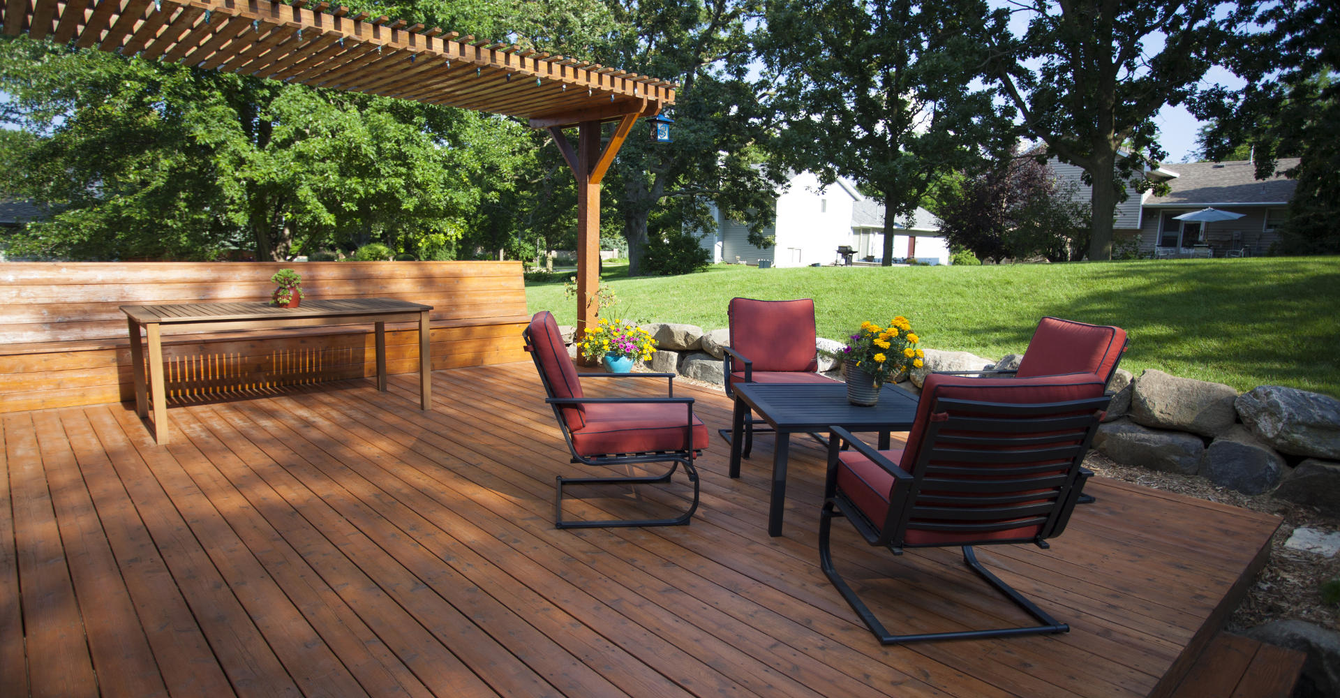 A Nice Deck With Pergola